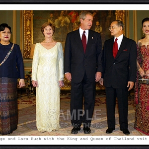 George Bush and Lara with the King and Queen of Thailand