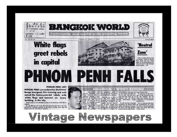 Vintage Thailand News Paper